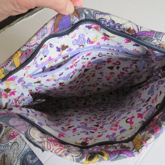 ⭐️HP⭐️Vera Bradley 3 Zip Hipster Bag-Mickey's Sweet Treats and Sweet Treat Ditsy - Picture 9 of 12